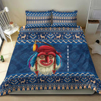 Personalized Romania Christmas Bedding Set Romanian Traditional Masks - Wonder Print Shop