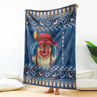Personalized Romania Christmas Blanket Romanian Traditional Masks - Wonder Print Shop
