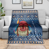 Personalized Romania Christmas Blanket Romanian Traditional Masks - Wonder Print Shop
