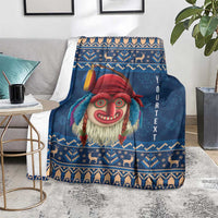 Personalized Romania Christmas Blanket Romanian Traditional Masks - Wonder Print Shop