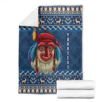 Personalized Romania Christmas Blanket Romanian Traditional Masks - Wonder Print Shop