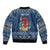 Personalized Romania Christmas Bomber Jacket Romanian Traditional Masks - Wonder Print Shop