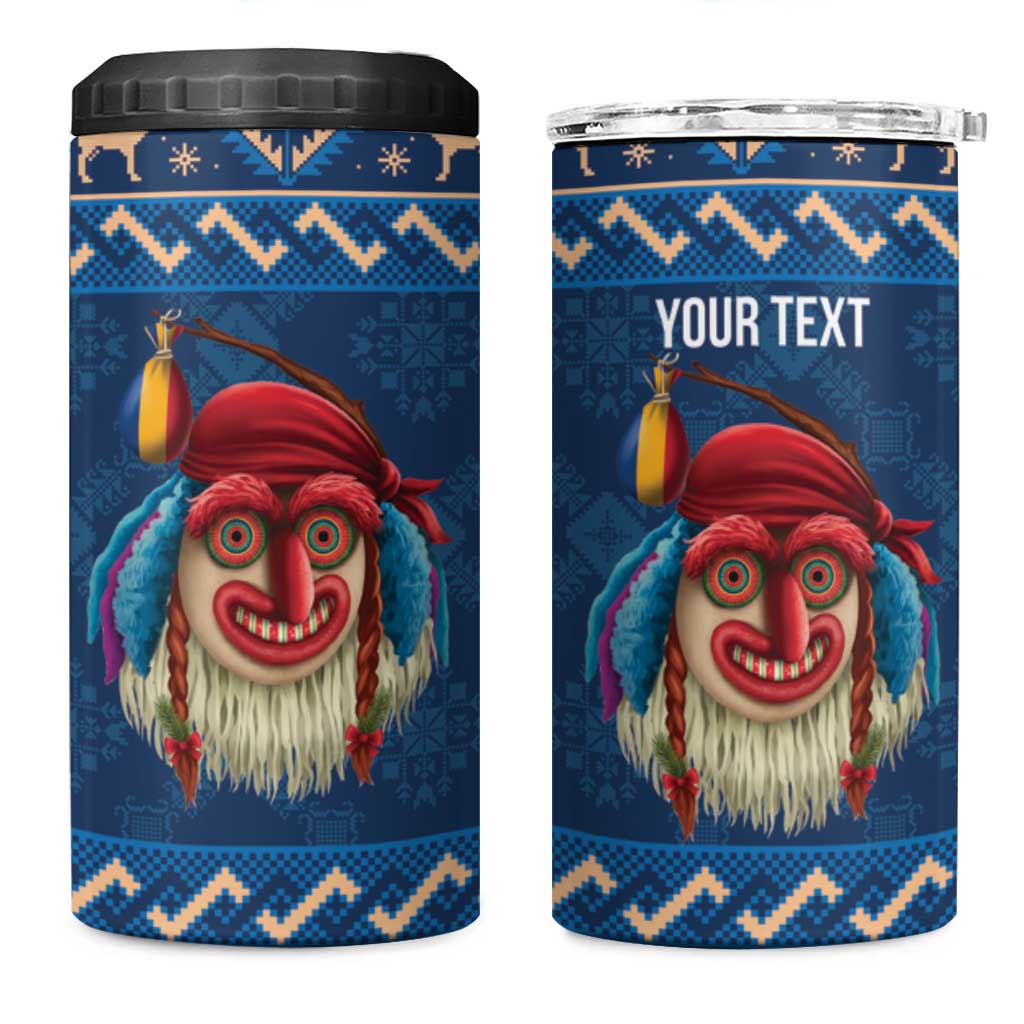 Personalized Romania Christmas 4 in 1 Can Cooler Tumbler Romanian Traditional Masks - Wonder Print Shop