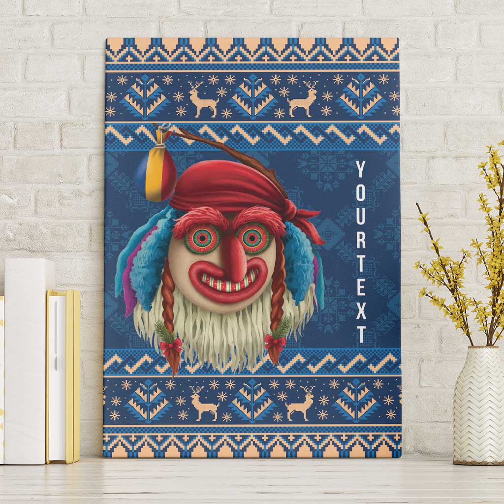 Personalized Romania Christmas Canvas Wall Art Romanian Traditional Masks - Wonder Print Shop