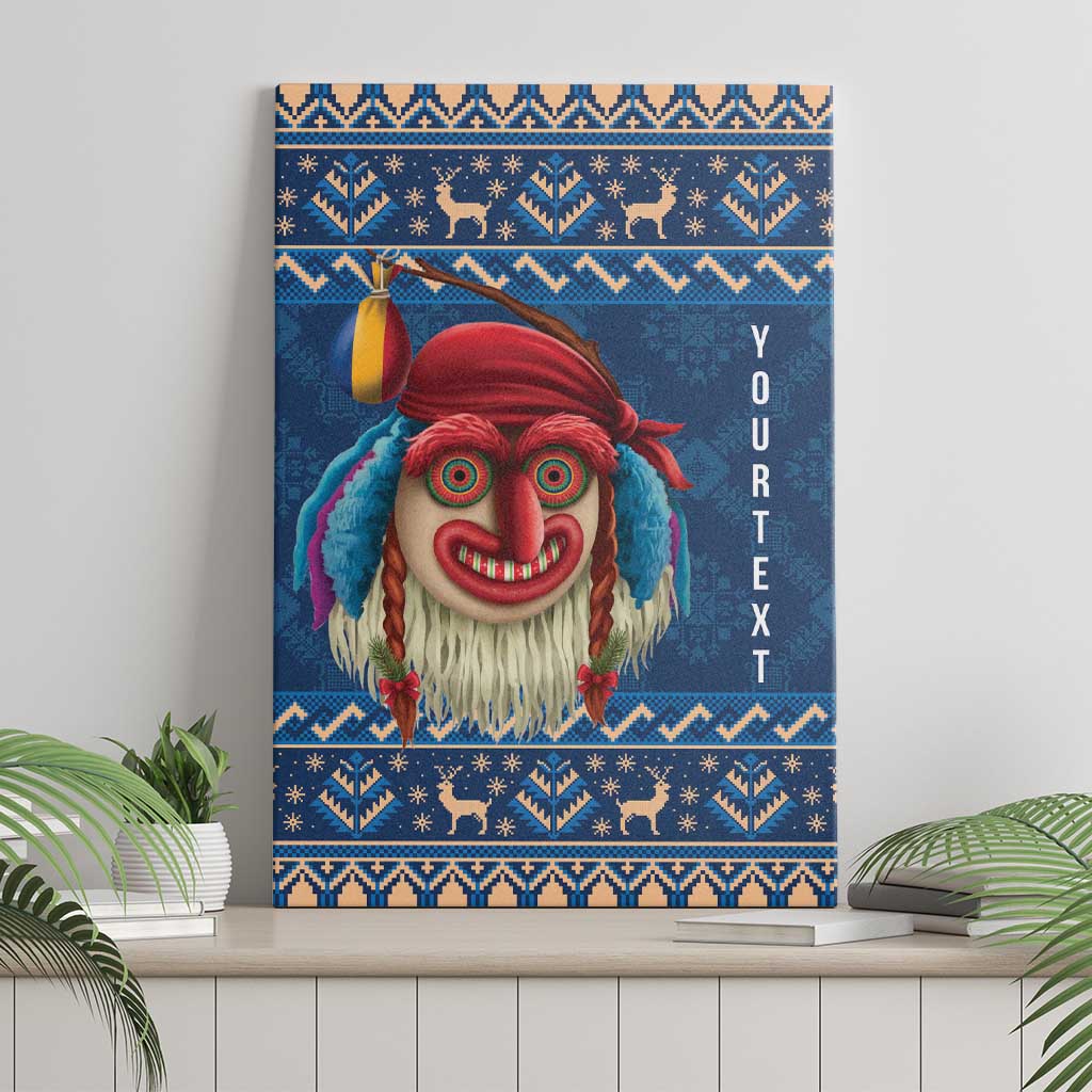 Personalized Romania Christmas Canvas Wall Art Romanian Traditional Masks - Wonder Print Shop