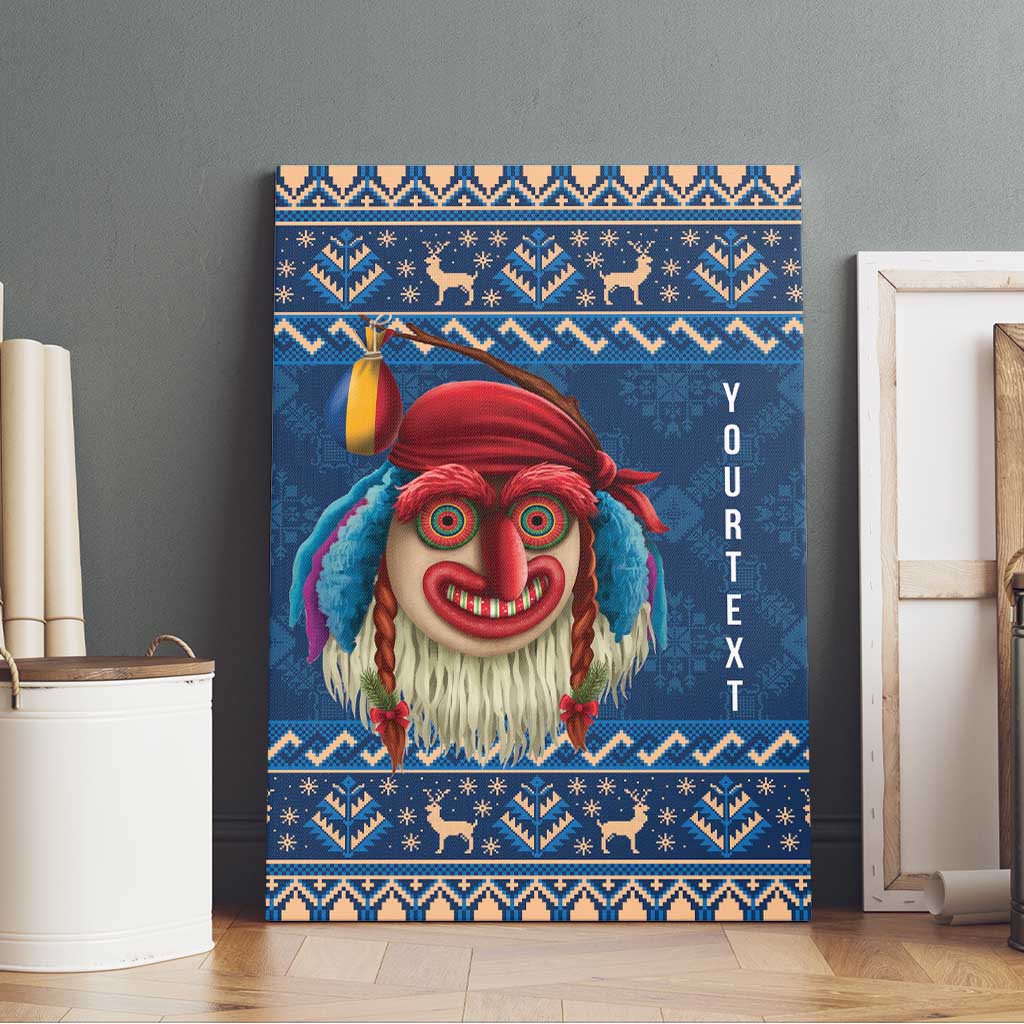 Personalized Romania Christmas Canvas Wall Art Romanian Traditional Masks - Wonder Print Shop