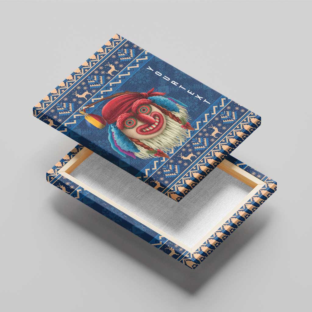 Personalized Romania Christmas Canvas Wall Art Romanian Traditional Masks - Wonder Print Shop