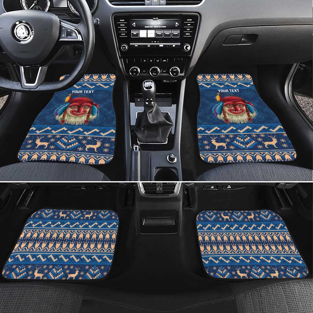 Personalized Romania Christmas Car Mats Romanian Traditional Masks - Wonder Print Shop