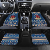 Personalized Romania Christmas Car Mats Romanian Traditional Masks - Wonder Print Shop