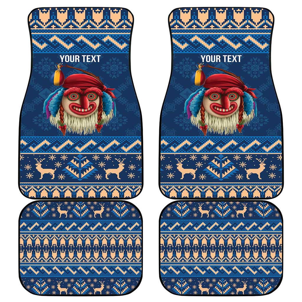 Personalized Romania Christmas Car Mats Romanian Traditional Masks - Wonder Print Shop