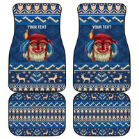 Personalized Romania Christmas Car Mats Romanian Traditional Masks - Wonder Print Shop