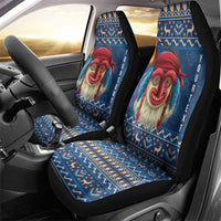 Personalized Romania Christmas Car Seat Cover Romanian Traditional Masks - Wonder Print Shop