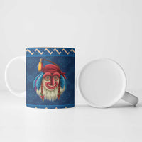 Personalized Romania Christmas Ceramic Mug Romanian Traditional Masks - Wonder Print Shop
