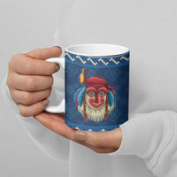 Personalized Romania Christmas Ceramic Mug Romanian Traditional Masks - Wonder Print Shop