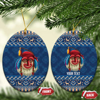 Personalized Romania Christmas Ceramic Ornament Romanian Traditional Masks - Wonder Print Shop