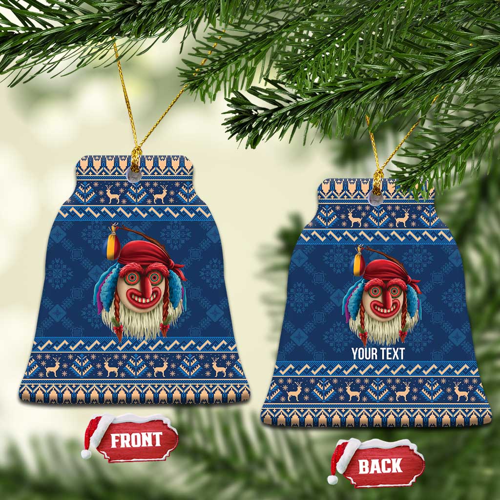 Personalized Romania Christmas Ceramic Ornament Romanian Traditional Masks - Wonder Print Shop