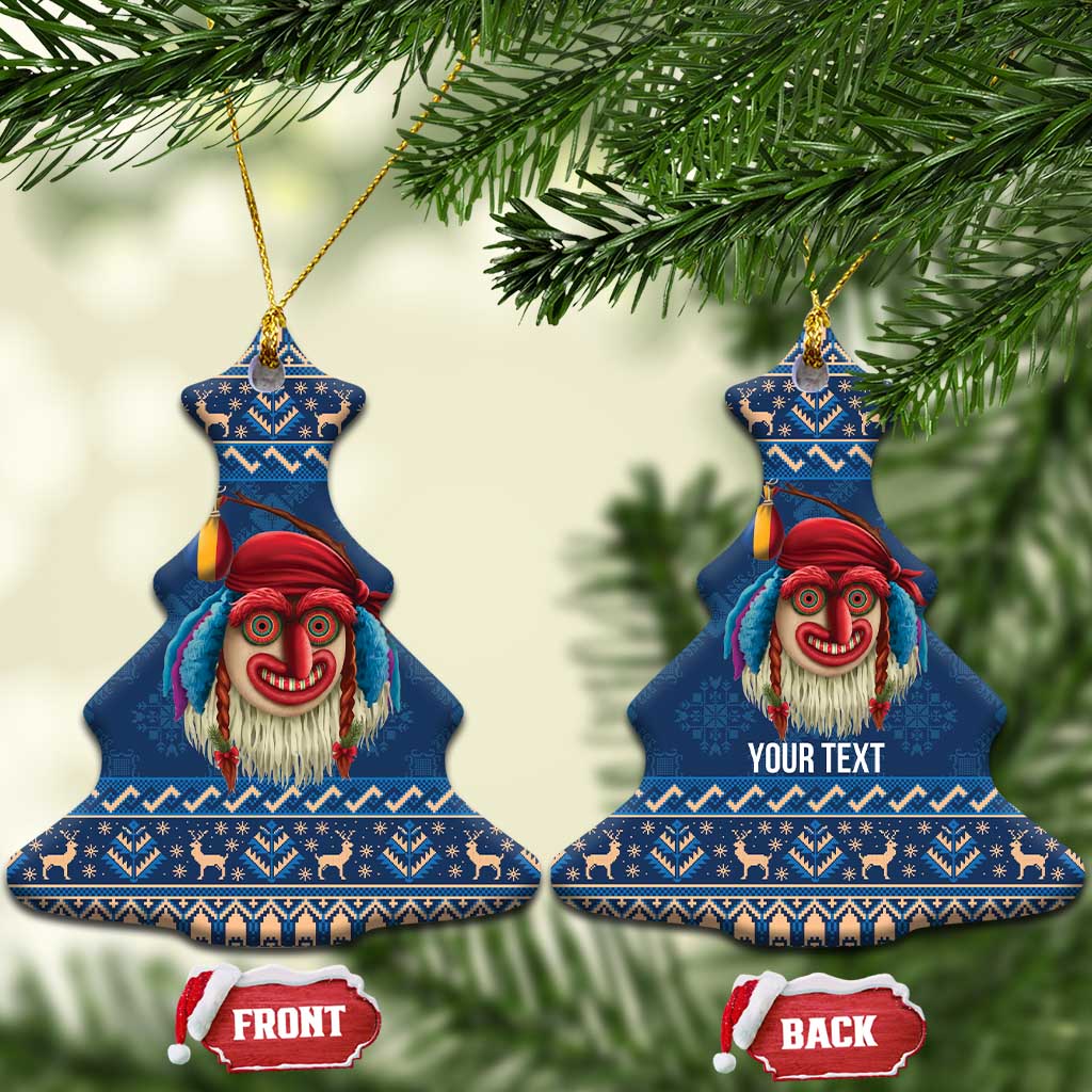 Personalized Romania Christmas Ceramic Ornament Romanian Traditional Masks - Wonder Print Shop