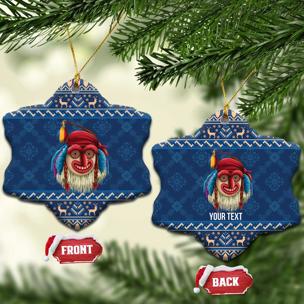 Personalized Romania Christmas Ceramic Ornament Romanian Traditional Masks - Wonder Print Shop