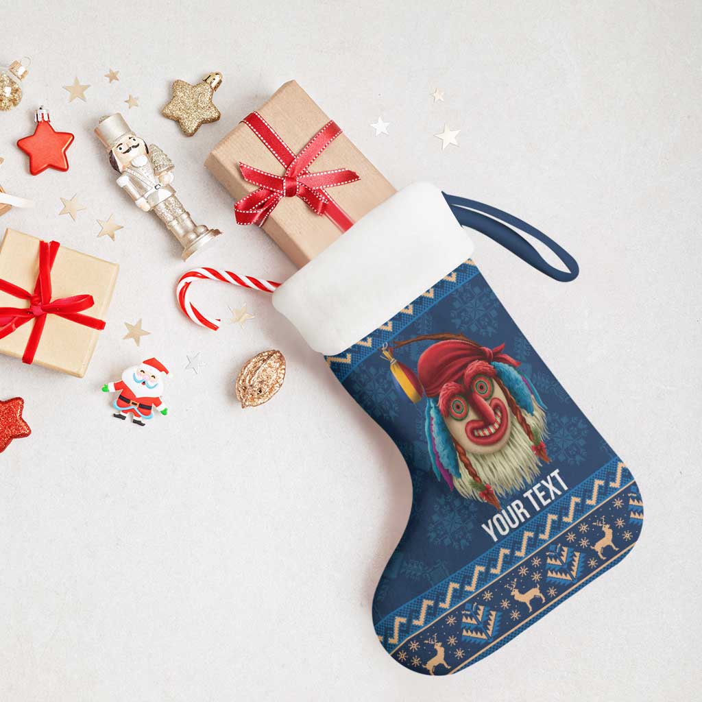 Personalized Romania Christmas Stocking Romanian Traditional Masks - Wonder Print Shop