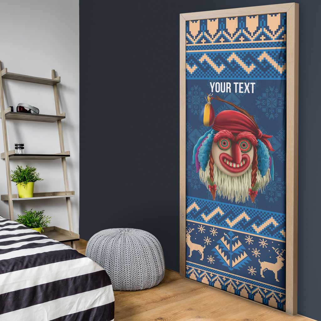 Personalized Romania Christmas Door Cover Romanian Traditional Masks - Wonder Print Shop