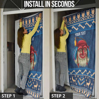 Personalized Romania Christmas Door Cover Romanian Traditional Masks - Wonder Print Shop