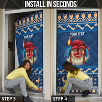 Personalized Romania Christmas Door Cover Romanian Traditional Masks - Wonder Print Shop