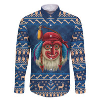 Personalized Romania Christmas Family Matching Off The Shoulder Long Sleeve Dress and Hawaiian Shirt Romanian Traditional Masks - Wonder Print Shop