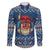 Personalized Romania Christmas Family Matching Off The Shoulder Long Sleeve Dress and Hawaiian Shirt Romanian Traditional Masks - Wonder Print Shop