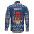 Personalized Romania Christmas Family Matching Off The Shoulder Long Sleeve Dress and Hawaiian Shirt Romanian Traditional Masks - Wonder Print Shop