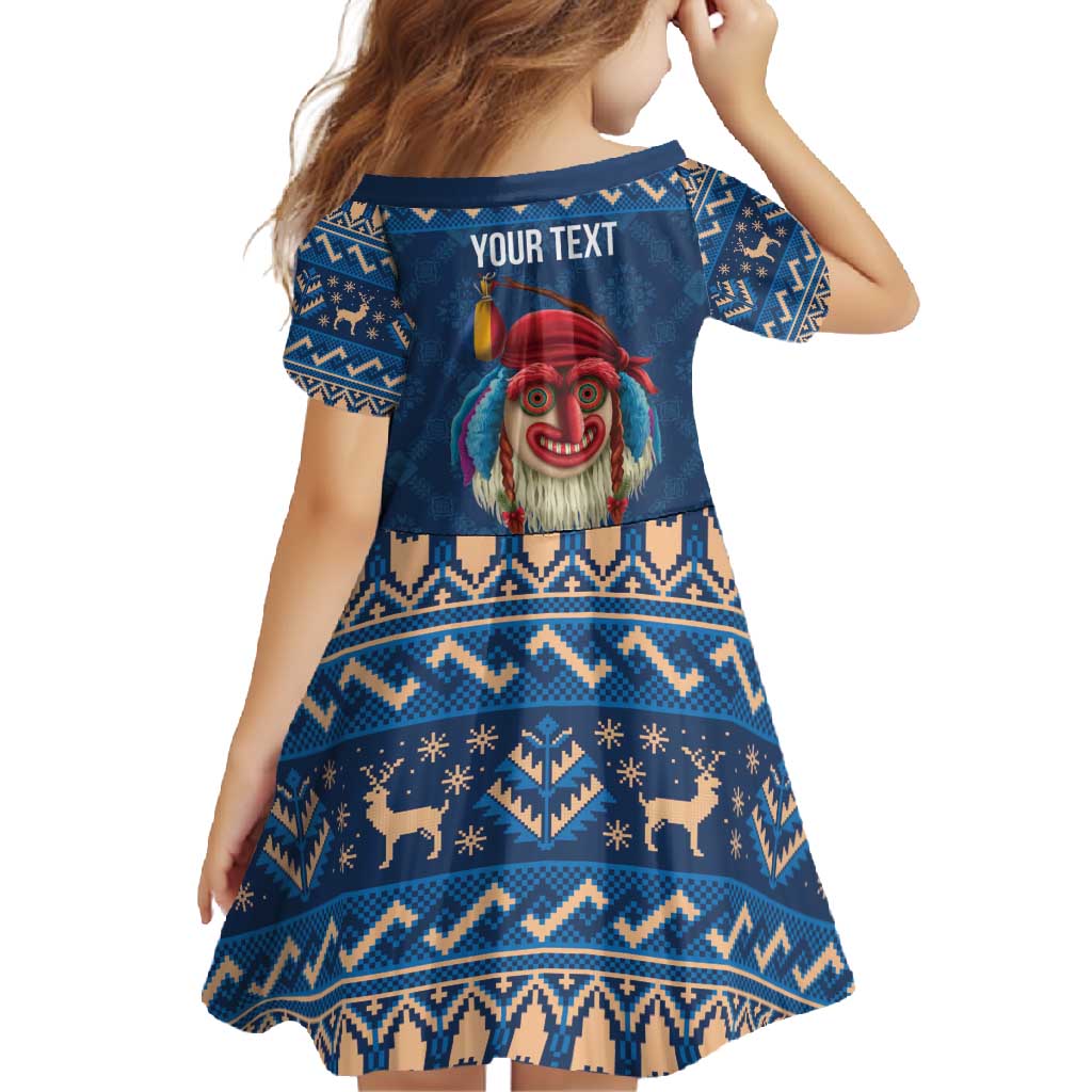 Personalized Romania Christmas Family Matching Short Sleeve Bodycon Dress and Hawaiian Shirt Romanian Traditional Masks - Wonder Print Shop