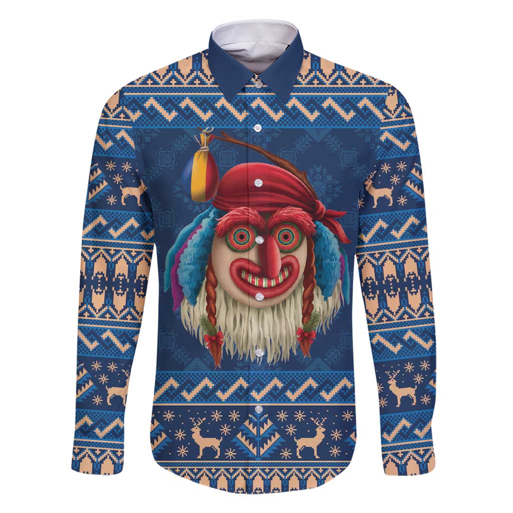 Personalized Romania Christmas Family Matching Short Sleeve Bodycon Dress and Hawaiian Shirt Romanian Traditional Masks - Wonder Print Shop