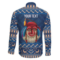 Personalized Romania Christmas Family Matching Short Sleeve Bodycon Dress and Hawaiian Shirt Romanian Traditional Masks - Wonder Print Shop