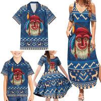Personalized Romania Christmas Family Matching Summer Maxi Dress and Hawaiian Shirt Romanian Traditional Masks - Wonder Print Shop