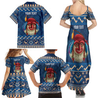 Personalized Romania Christmas Family Matching Summer Maxi Dress and Hawaiian Shirt Romanian Traditional Masks - Wonder Print Shop
