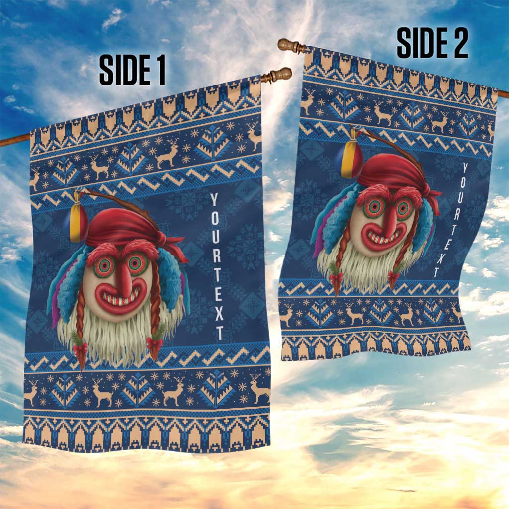 Personalized Romania Christmas Garden Flag Romanian Traditional Masks - Wonder Print Shop