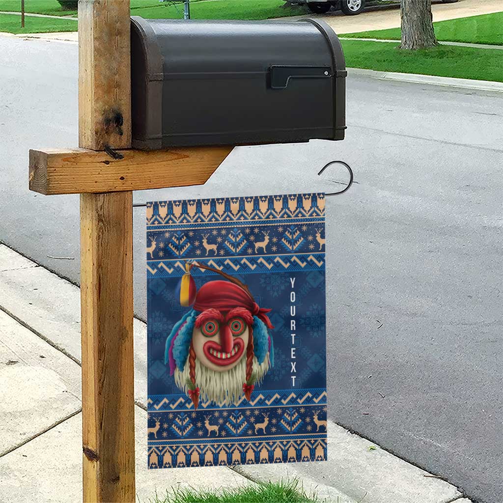 Personalized Romania Christmas Garden Flag Romanian Traditional Masks - Wonder Print Shop