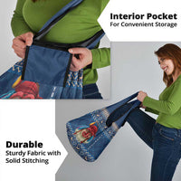 Personalized Romania Christmas Grocery Bag Romanian Traditional Masks - Wonder Print Shop