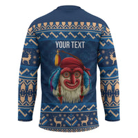 Personalized Romania Christmas Hockey Jersey Romanian Traditional Masks - Wonder Print Shop