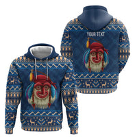 Personalized Romania Christmas Hoodie Romanian Traditional Masks - Wonder Print Shop