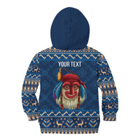 Personalized Romania Christmas Kid Hoodie Romanian Traditional Masks - Wonder Print Shop