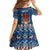 Personalized Romania Christmas Kid Short Sleeve Dress Romanian Traditional Masks - Wonder Print Shop