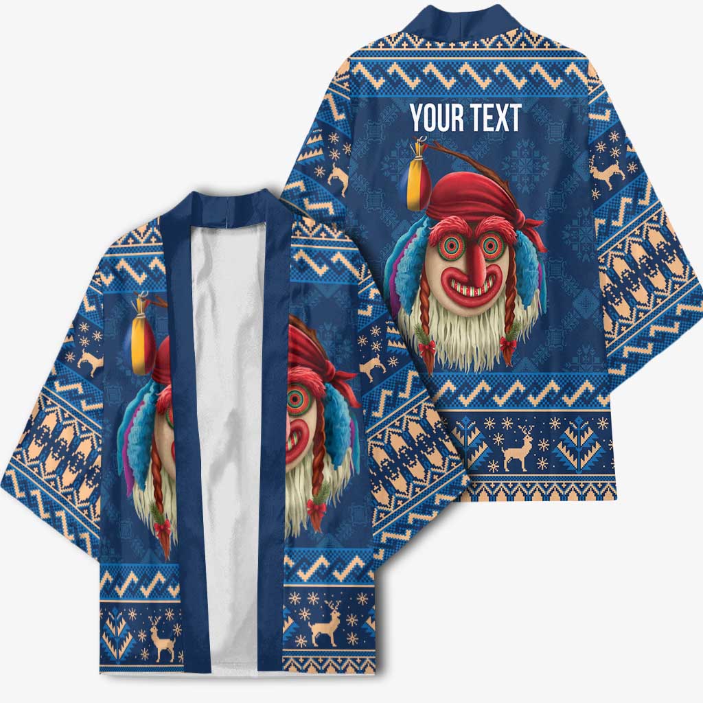 Personalized Romania Christmas Kimono Romanian Traditional Masks - Wonder Print Shop