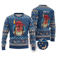 Personalized Romania Christmas Ugly Christmas Sweater Romanian Traditional Masks - Wonder Print Shop