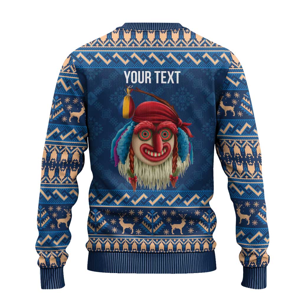 Personalized Romania Christmas Ugly Christmas Sweater Romanian Traditional Masks - Wonder Print Shop