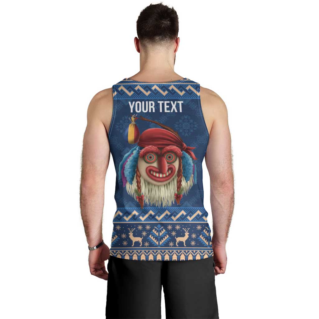 Personalized Romania Christmas Men Tank Top Romanian Traditional Masks - Wonder Print Shop