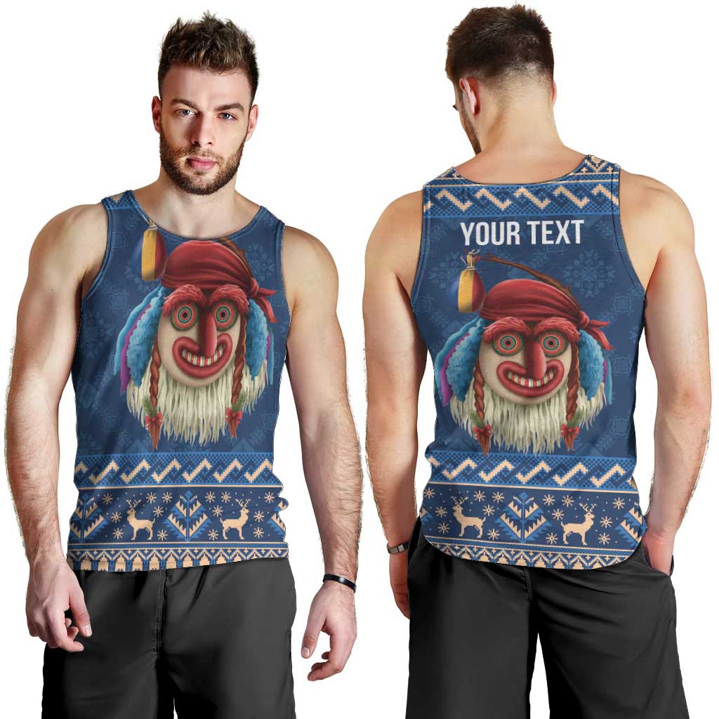 Personalized Romania Christmas Men Tank Top Romanian Traditional Masks - Wonder Print Shop