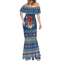 Personalized Romania Christmas Mermaid Dress Romanian Traditional Masks - Wonder Print Shop