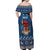 Personalized Romania Christmas Off Shoulder Maxi Dress Romanian Traditional Masks - Wonder Print Shop
