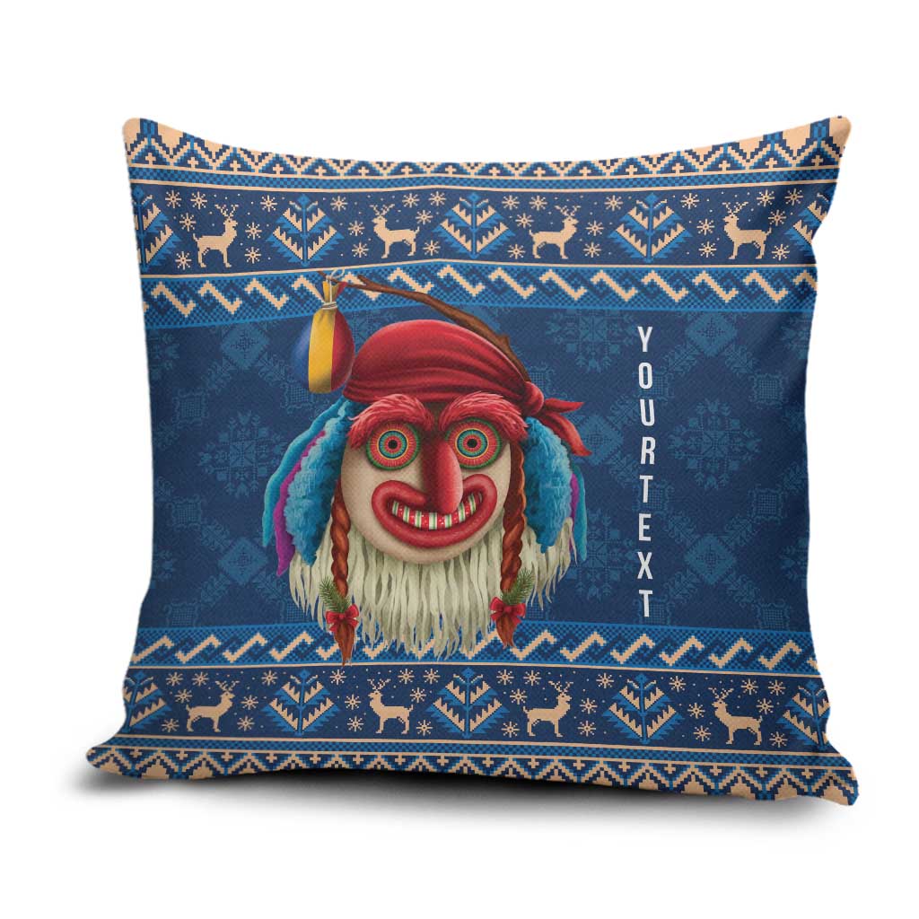 Personalized Romania Christmas Pillow Cover Romanian Traditional Masks - Wonder Print Shop