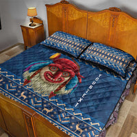 Personalized Romania Christmas Quilt Bed Set Romanian Traditional Masks - Wonder Print Shop